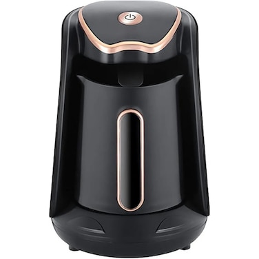 Electric Turkish Coffee Maker, 300ml Capacity, One-Button Operation, 4-Cup Coffee Machine - Black

