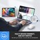 TECKNET Bluetooth Mouse, 4000DPI Wireless Mice for Laptop 2-in-1(BT 5.0/3.0+2.4Ghz) Computer Portable PC Mouse Wireless with USB Receiver for Mac (USB-A+Bluetooth), White