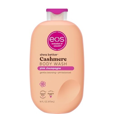 Eos Shea Better Cashmere Body Wash, Pink Champagne, Moisturizing And Nourishing, PH Balanced Creamy Gel Formula, Paraben &amp; Phthalate Free, Sensitive Skin,16 Fl Oz