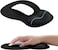 EooCoo Mouse Pad with Gel Pad Rest Wrist Support and Anti Slip Silicone Base, Durable and Washable Ergonomic Mouse Mat, Matt Mousepad Desk Accessories for PC Laptop Computer Mice - Black