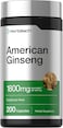 Horb&auml;ach American Ginseng Capsules, 1800mg, 200 Count, Non-Gmo, Gluten Free Supplement, Ginseng Root Extract Complex, Non-Gmo, Gluten Free Supplement