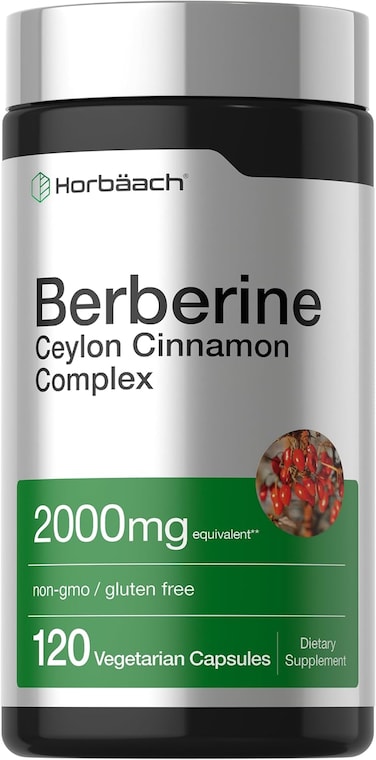 Horb&auml;ach Horbaach Berberine Plus Ceylon Cinnamon, 2000mg, 120 Veggie Capsules, Vegetarian, Non-Gmo &amp; Gluten Free Supplement, Berberine Complex