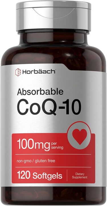 Horb&auml;ach Coq10 Softgels 100mg, 120 Count, Gmo &amp; Gluten Free Supplement