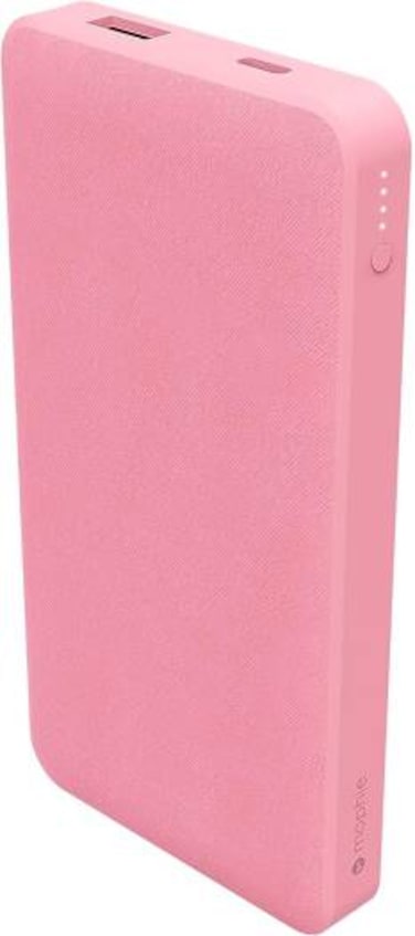 Mophie PD Power Bank, 10,000 mAh Battery Capacity, 18W USB-C PD Fast Charge, USB Type-A &amp; USB Type-C Interface, Non-Slip, Textured TPU Surfaces, LED Light Indicator, Pink   UNV-PS-10K
