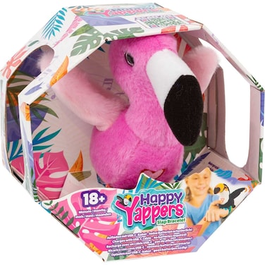 Happy Yappers Flamingo Interactive Plush Bird Toy (Pink)