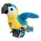 Happy Yappers Blue Parrot Interactive Plush Bird Toy (Blue/Yellow)