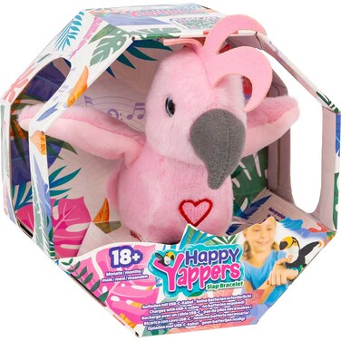 Happy Yappers Cockatoo Interactive Plush Bird Toy (Pink)