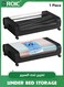 Under Bed Storage with Wheels, Shoe Larger Capacity PVC Clear Window, the bed storage Organizer Bins, Rolling Metal Drawer for Clothes,Shoes,Toys