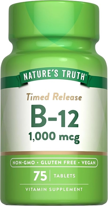 Nature's Truth Vitamin B-12 1000Mcg Time Release Tablets, 75 Count