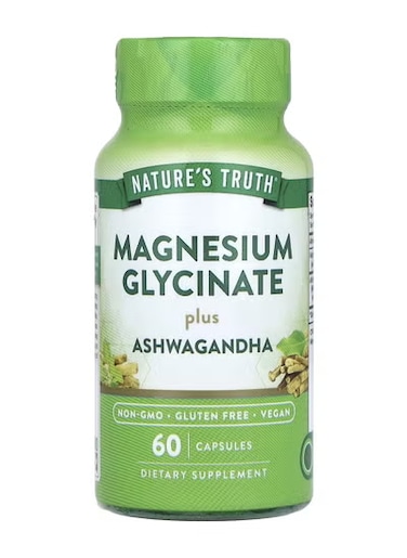 Magnesium Glycinate plus Ashwagandha 60 Capsules

