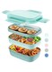 YumLock 3 Layer Lunch Box 1900ml with Utensils - Leak-Proof, BPA-Free, Perfect for Meal Prep &amp; On-the-Go, Green