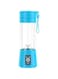 Ladfeu Portable Blender 380ml Personal Size Blender USB Rechargeable Fruit Juice Mixer with 6 Blades USB Rechargeable for Shakes and Smoothies Juice (Blue)