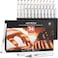 ARTEZA Alcohol Markers &ndash; Set of 36 Portrait &amp; Skin Tone EverBlend Dual Tip Markers with Fine and Chisel Nibs and Organizer Box for Drawing