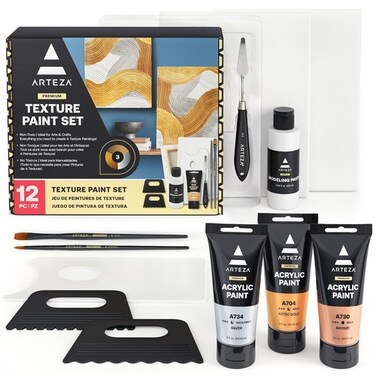 Arteza Texture Paint Set, 12 pc ARTZ-4886
