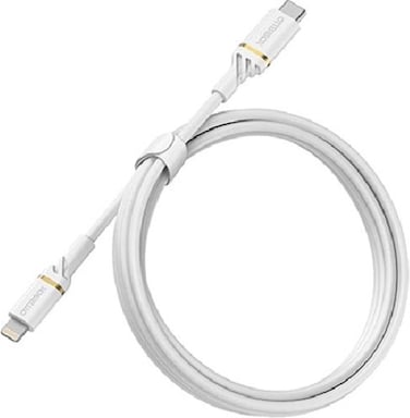 Otterbox Reinforced USB-C To Lightning Cable, MFI Certified, Fast Charging Cable For iPhone And iPad, Ultra-Rugged, Bend And Flex Tested, 1M, White