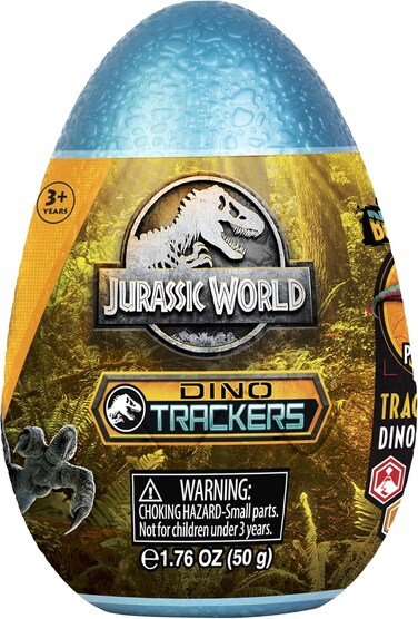 بيضة سلايم من مجموعة Jurassic World Captivz Dino Trackers، لعبة ديناصور مفاجئة مع مجسم Pop N Lock، سلايم، رمز معركة ودليل، هدية تذكارية ممتعة للأطفال