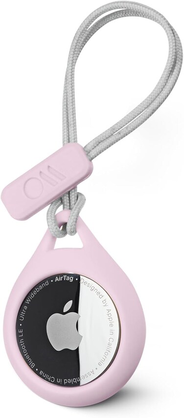 Case-Mate Tough Sport Apple Airtag Case With Strap, Easily Insert Or Remove Airtag, Scratch Protection For Apple Airtag, Sporty Strap Easily Loops To Bags, Purse, Kids, Blush
