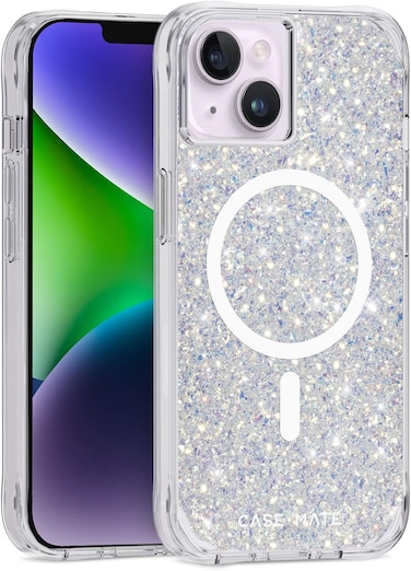 Case-Mate iPhone 14 Plus Case - Twinkle Stardust [10Ft Drop Protection] [Compatible With Magsafe] Magnetic Cover With Cute Bling Sparkle For iPhone 14 Plus 6.7", Anti-Scratch, Shock Absorbent, Slim