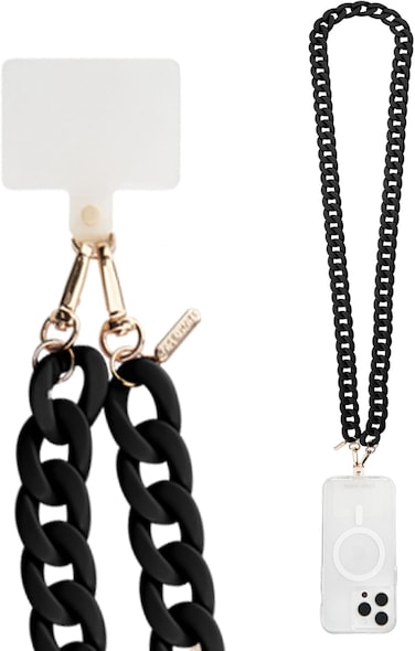 Case-Mate Crossbody Phone Lanyard/Chain, Works With All Phones, Hands-Free Cell Phone Strap, Phone Charm, Neck Chain Holder For iPhone 14 Pro Max/ 13 Pro Max/ 12 Pro Max/ 11/ S22 Ultra, Black