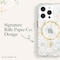 Case-Mate Rifle Paper MagSafe Case Compatible With iPhone 15 Pro, Polycarbonate, Printed In Full Color And Foil Stamped, Imported, Petite Fleurs