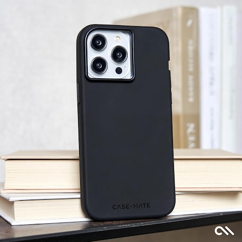 Case-Mate Silicone Case With MagSafe Compatible For iPhone 15 Pro 2023 6.1&quot;, 12-Ft Drop Protection With Anti-Scratch Coating, Wireless Charging- Black