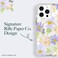 Case-Mate Rifle Paper Case With MagSafe Compatible With iPhone 15 Pro Max, Polycarbonate, Printed In Full Color And Foil Stamped, Imported, Pastel Marguerite
