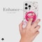 Kate Spade New York Magnetic Phone Loop Grip, Removable And Collapsible, Pom Pom Pink