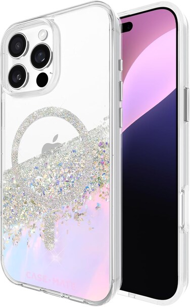 Case-Mate Karat Case With MagSafe For Apple iPhone 16 Pro Max 6.9" 2024, 12-Ft Drop Protection With Anti-Scratch Anti Yellowing Coating, Raised Edges, Fashion Case, Wireless Charging, Holographic