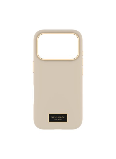Kate Spade Case w/ Magsafe for Apple iPhone 17 Pro 6.3"   12-Ft Drop Protection w/ Anti-Scratch Anti Color Fade Coating, Raised Edges, Fashion Case, Wireless Charging - Perfect Beige
