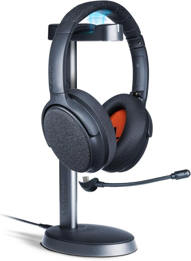 Onanoff Buddyphones Fokus+ Wireless Noise Cancelling Headphones With Charging Stand, 50Hrs Battery Life, Superior Audio, Hearthru/Fokus/Music Modes, Auto On/Off, For Work, On-Line Class, Blue