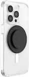 Popsockets Phone Grip Compatible With MagSafe, Adapter Ring For MagSafe Included, Phone Holder, Wireless Charging Compatible, Black