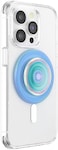 Popsockets Phone Grip Compatible With MagSafe, Adapter Ring For MagSafe Included, Phone Holder, Wireless Charging Compatible, Blue Opalescent Translucent