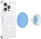 Popsockets Phone Grip Compatible With MagSafe, Adapter Ring For MagSafe Included, Phone Holder, Wireless Charging Compatible, Blue Opalescent Translucent