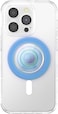 Popsockets Phone Grip Compatible With MagSafe, Adapter Ring For MagSafe Included, Phone Holder, Wireless Charging Compatible, Blue Opalescent Translucent