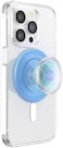 Popsockets Phone Grip Compatible With MagSafe, Adapter Ring For MagSafe Included, Phone Holder, Wireless Charging Compatible, Blue Opalescent Translucent
