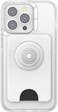 Popsockets Phone Wallet With Expanding Grip And Adapter Ring For MagSafe, Phone Card Holder, Wireless Charging Compatible, Wallet Compatible With MagSafe, White Clear