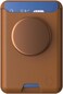 Popsockets Softgoods Phone Wallet With Expanding Grip And Adapter Ring For MagSafe, Phone Card Holder, Wireless Charging Compatible, Wallet Compatible With MagSafe, Cognac
