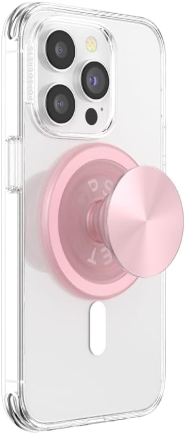 Popsockets Phone Grip With Expanding Kickstand, Compatible With MagSafe, Adapter Ring For MagSafe Included, Wireless Charging Compatible, Pinky