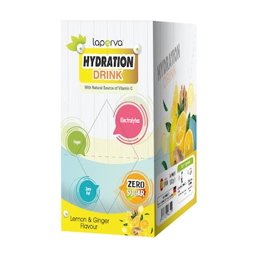 Laperva Hydration Drink, Lemon &amp; Ginger, 15 Sachets