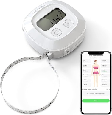 arboleaf Digital Body Measuring Tape, 60in Body Tape Measure, Bluetooth Measuring Tape for Body Measurements, Body Measurement Tape for Weight Loss, Locking, Retractable