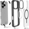 Ghostek Covert iPhone 16 Pro Clear Case - Compatible with MagSafe Accessories, Shockproof Silicone, Minimalist Phone Cover (6.3 Inch, Smoke Matte)