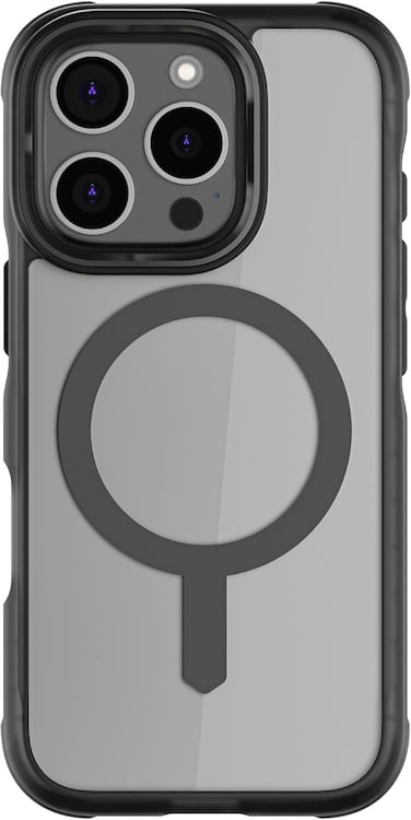 Ghostek Covert iPhone 16 Pro Clear Case - Compatible with MagSafe Accessories, Shockproof Silicone, Minimalist Phone Cover (6.3 Inch, Smoke Matte)