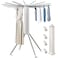 GENNEXT Tripod Clothes Drying Rack,Foldable Clothes Drying Rack,Octopus Wing-Shaped Clothes Drying Rod with 4 Support Rods, Drying Rack Clothing Floor Folding for Living Room Balcony Bedroom Household