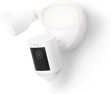 Ring Floodlight Cam Wired Pro   Outdoor Security Camera with 2K Video with Ring Vision, 3D Motion Detection, Bird's Eye View, Siren, alternative to CCTV system   30-day free Ring Subscription trial