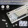 YUNZII YZ98 Gasket Mechanical Keyboard,99 Key Hot Swappable BT5.0/2.4G/USB-C Wireless NKRO 98% 1800 Layout with RGB LED Backlit for Linux/Win/Mac (Milk Switch, White)