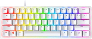 Razer Huntsman Mini 60% Wired Optical Clicky Switch Gaming Keyboard with Chroma RGB Backlighting - Mercury (International Version)