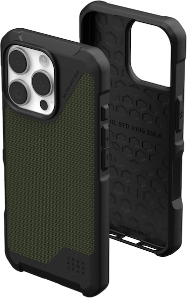 Urban Armor Gear UAG Metropolis LT MagSafe compatible for iPhone 16 PRO case cover [18 Feet Drop tested] - Kevlar Olive