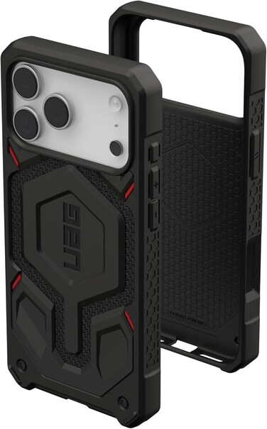 Urban Armor Gear UAG Monarch Pro designed for iPhone 17 Pro MAX case cover MagSafe compatible [25 Feet Drop tested] - Kevlar Black