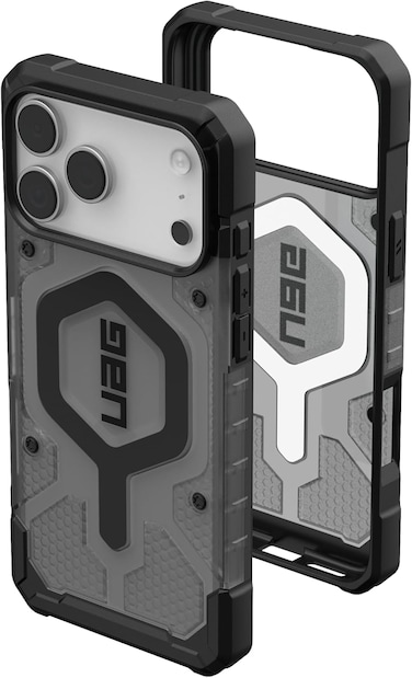 Urban Armor Gear UAG Pathfinder Clear for iPhone 17 Pro Max case cover [18 Feet Drop tested] MagSafe compatible - Ash   Black
