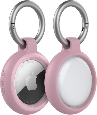 Otterbox Sleek Series Case For Airtag, Shockproof, Drop Proof, Ultra-Slim, Rugged, Protective Thin Case For Apple Airtags, Includes Carabiner, Light Pink